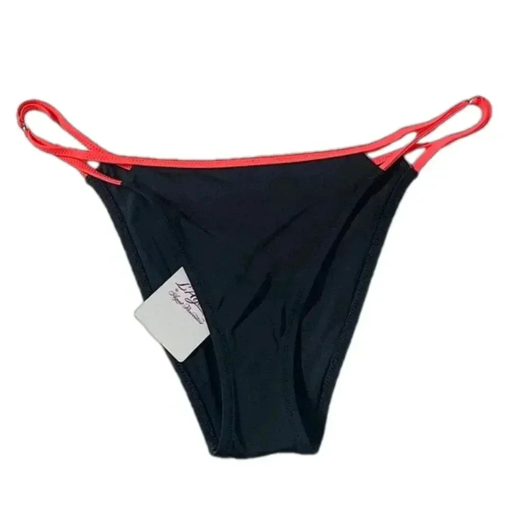 NWT Agent Provocateur L’agent bikini bottoms black orange‎ strappy sexy fall